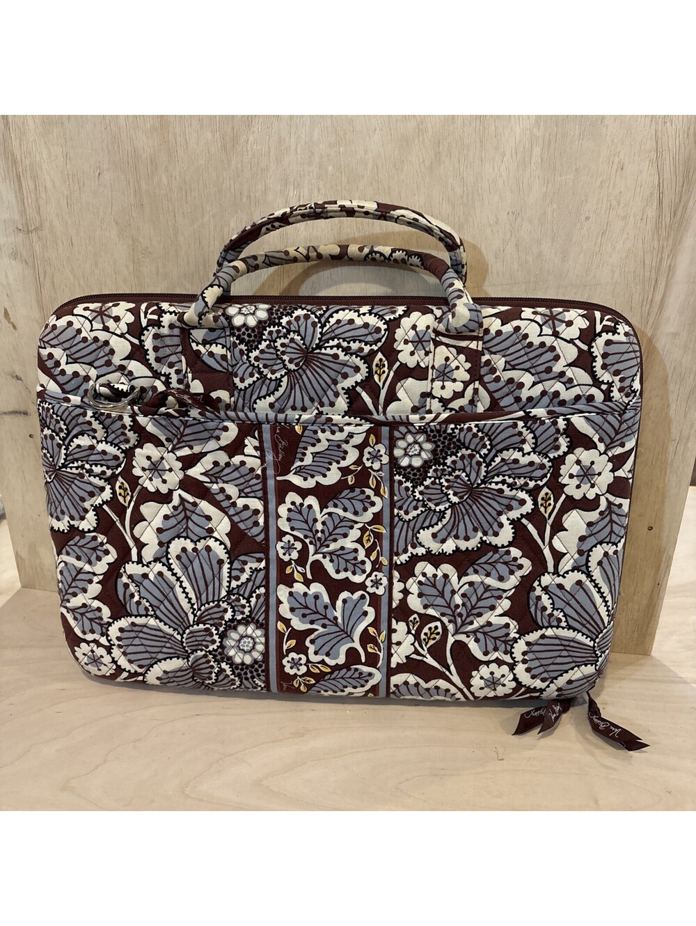 Vera Bradley Hard-Sided Slate Blooms Laptop Bag - Missing Strap